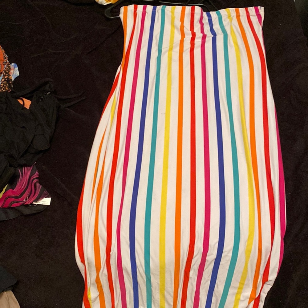 Multiple color Strapless sun dress